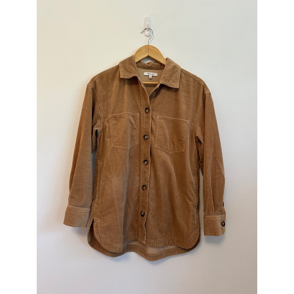 Madewell Corduroy Shirt Jacket in Camel Brown | Size XXS